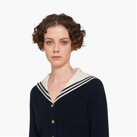 miu miu blue cardigan|miumiu cashmere sweater.